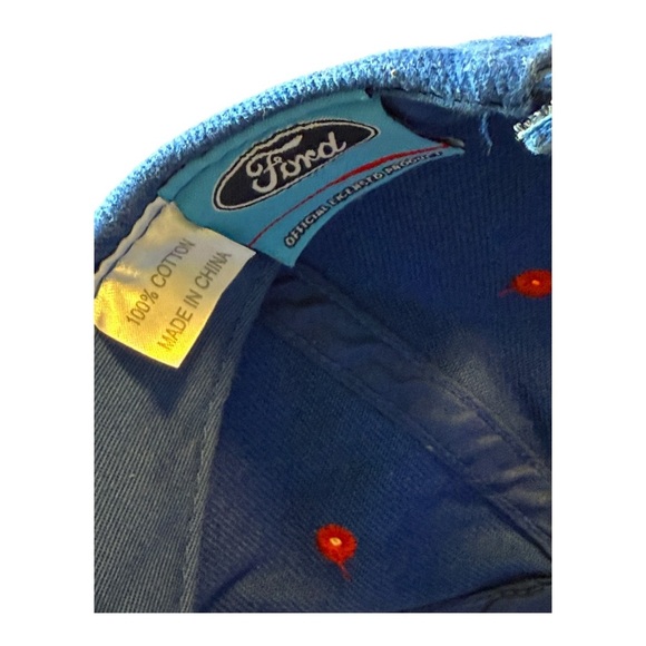 Ford Hat Cap Mens Blue Adjustable Shark tooth Racing  Adult - Picture 7 of 8